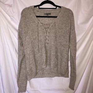 Don't Ask Why Lace Up Sweater - Sweatshirt